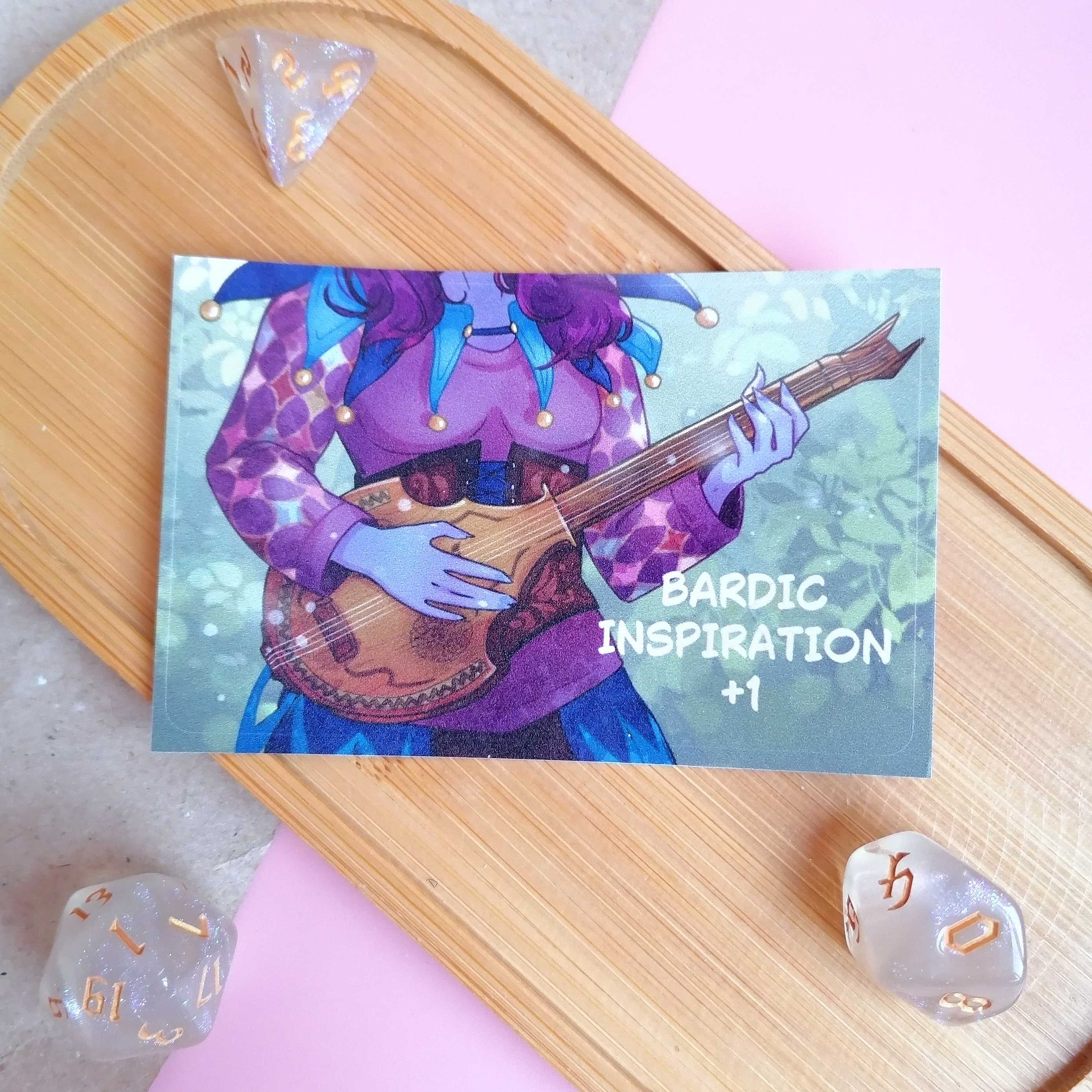 Наклейка на карту Вдохновение барда ДнД