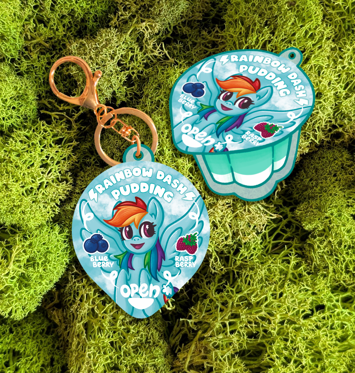 Пудинг голубой