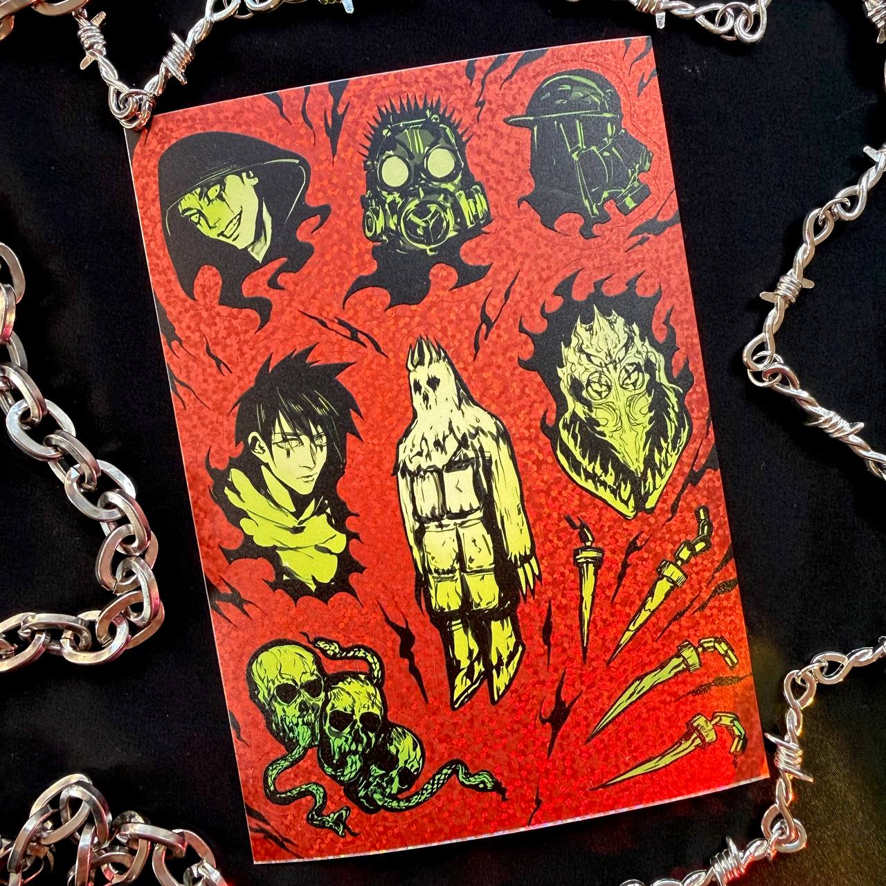 Стикерпак Дорохедоро красный