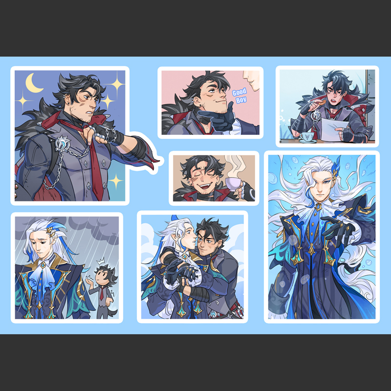 Стикеры А5 Ризли и Невиллет