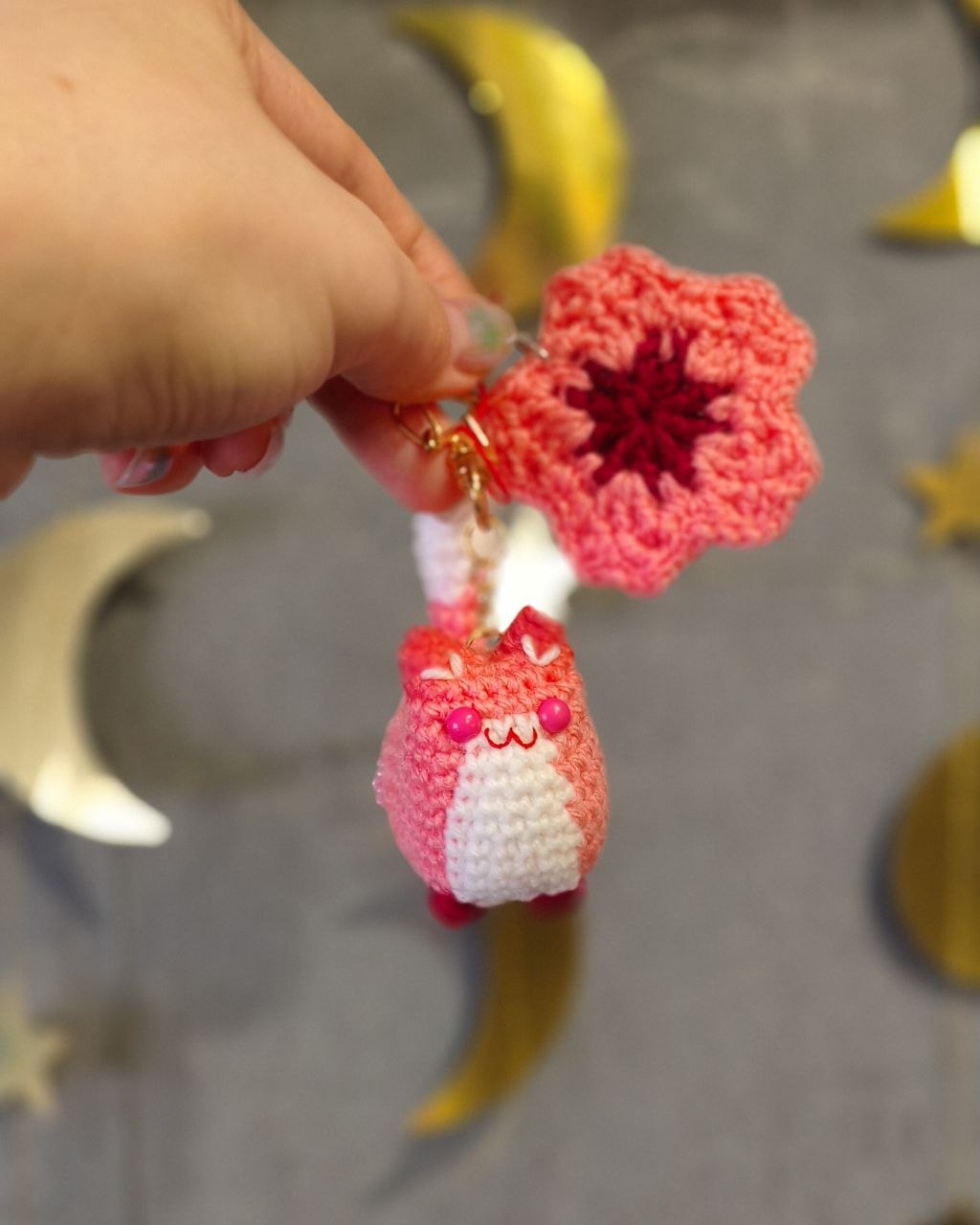 Лися парная с магнитом - Сакура 2