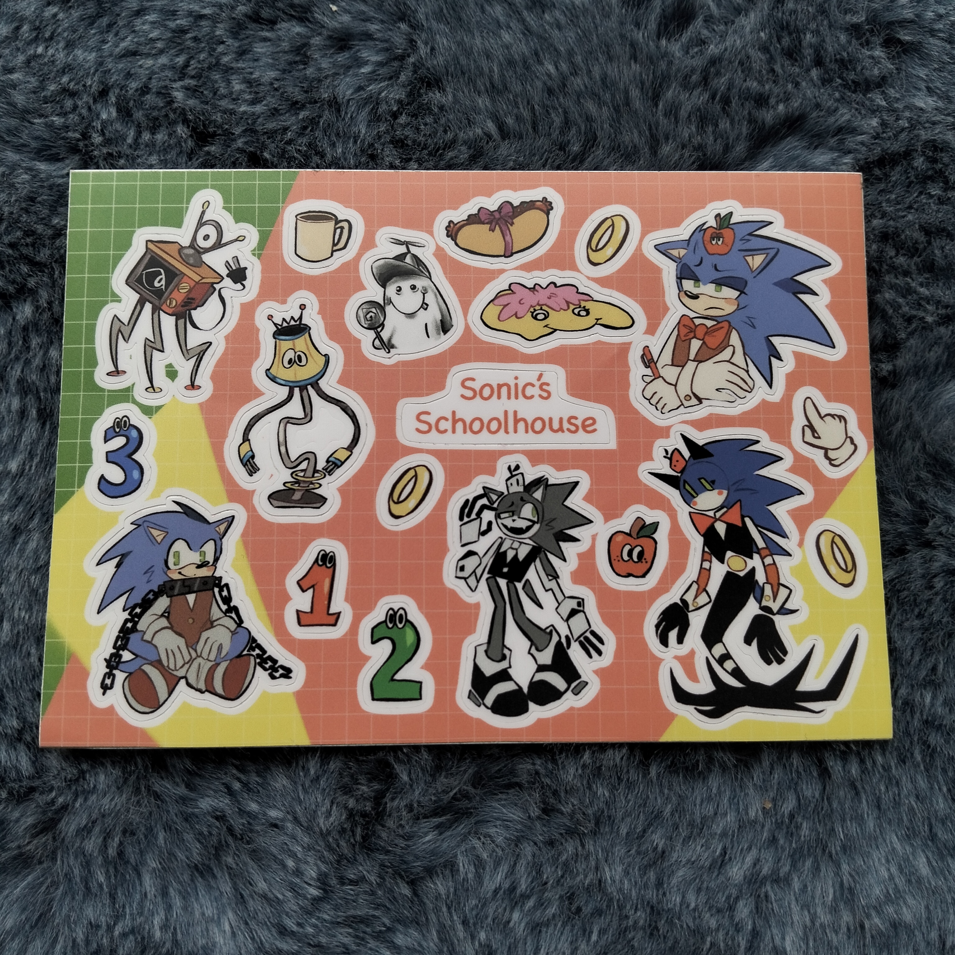 Стикерпак Школьный Соник А6