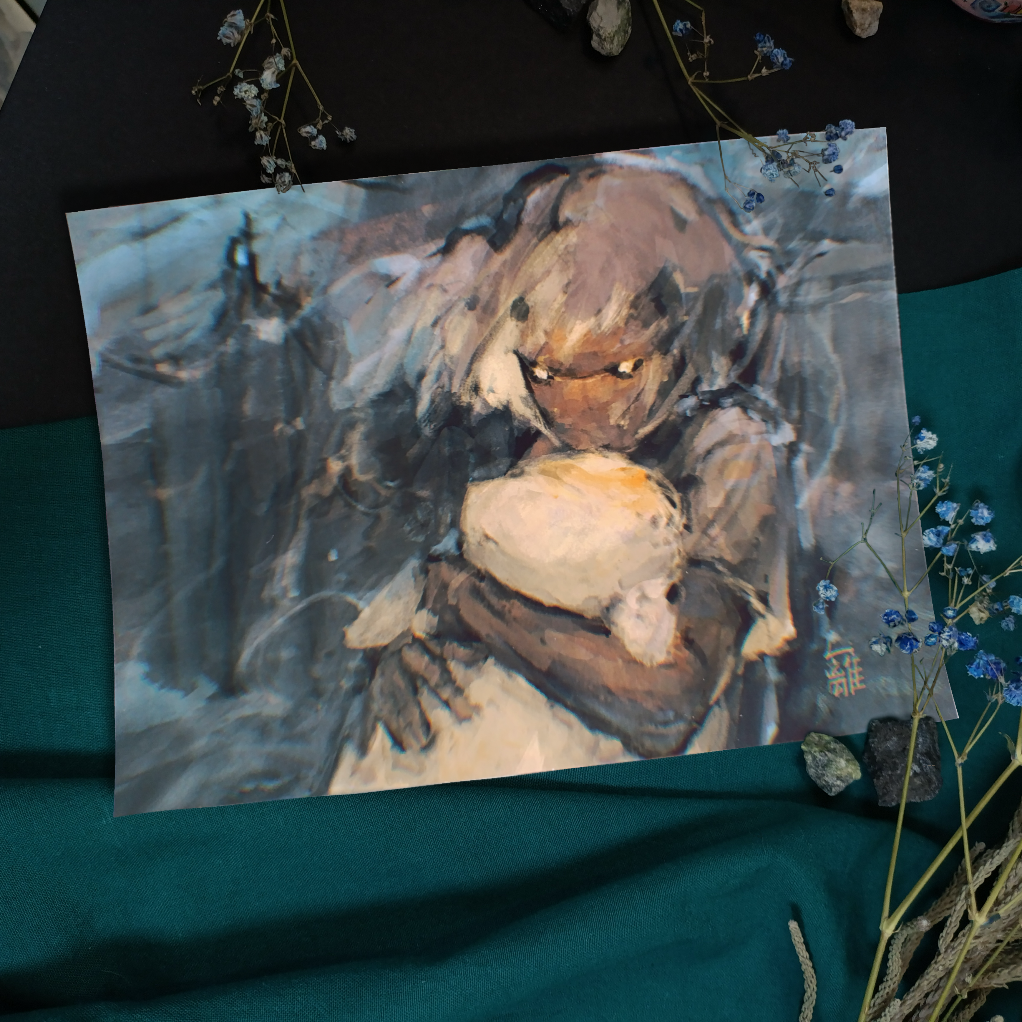 Открытка Два уголька