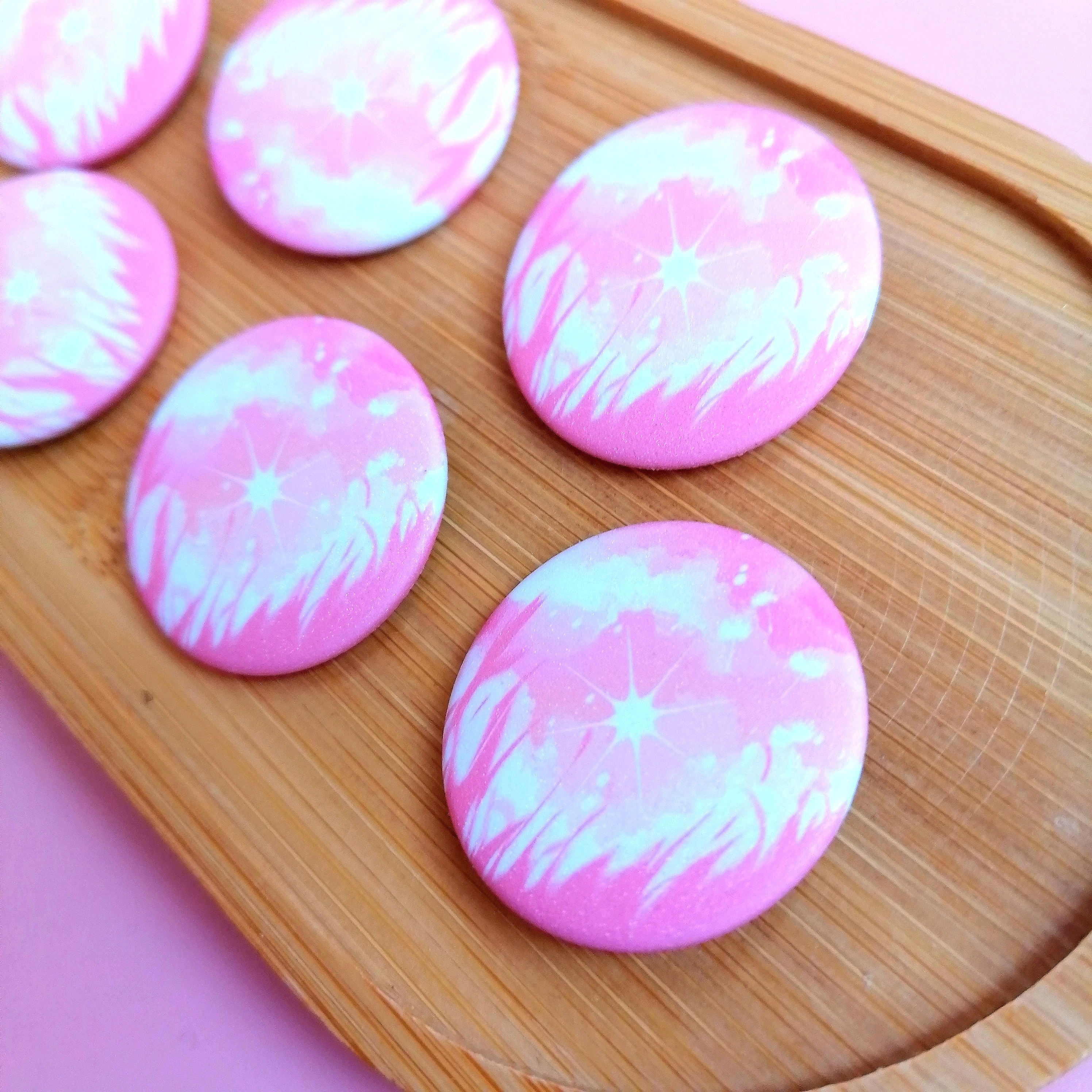 Значок 32мм Розовое небо