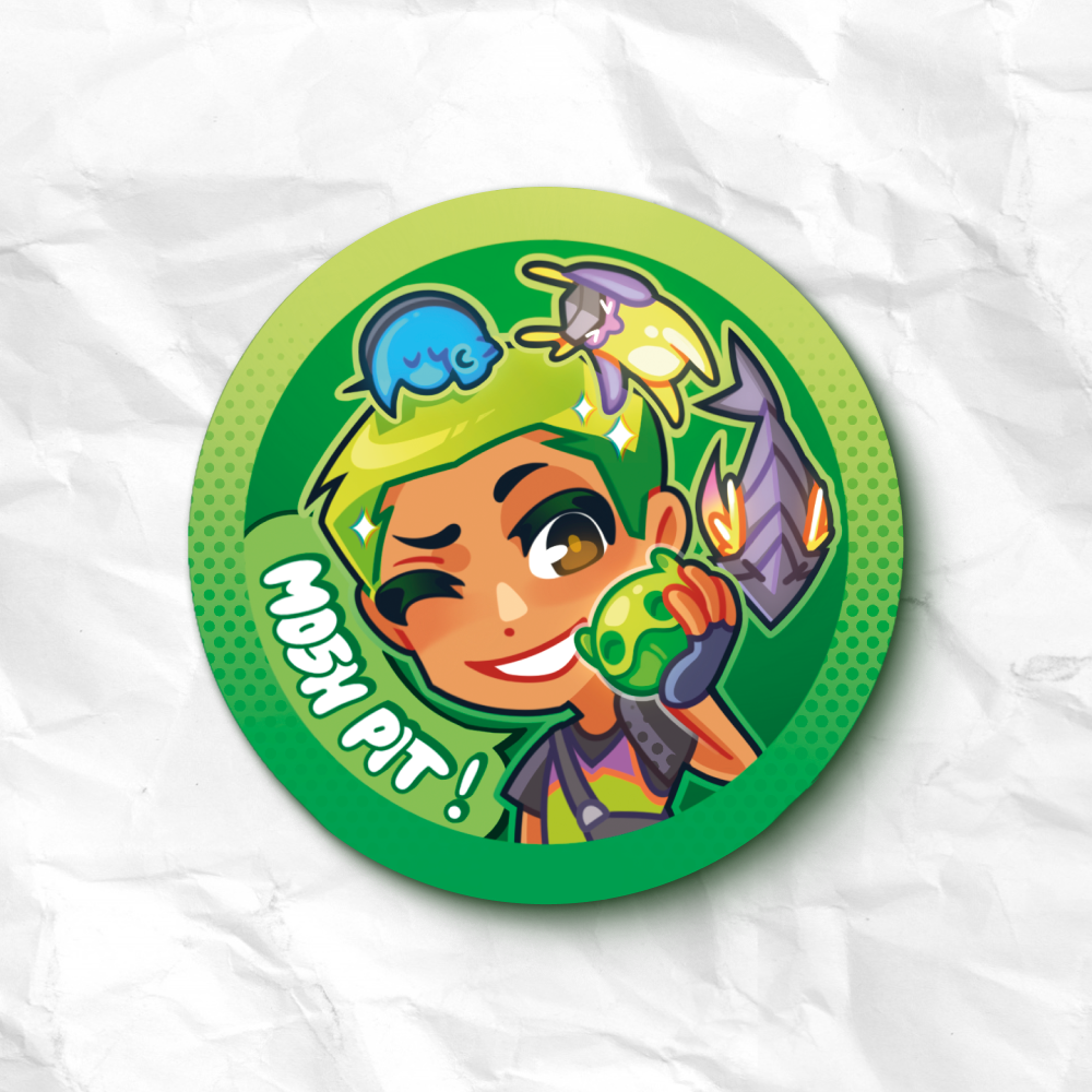 Значок 37мм Валорант Гекко