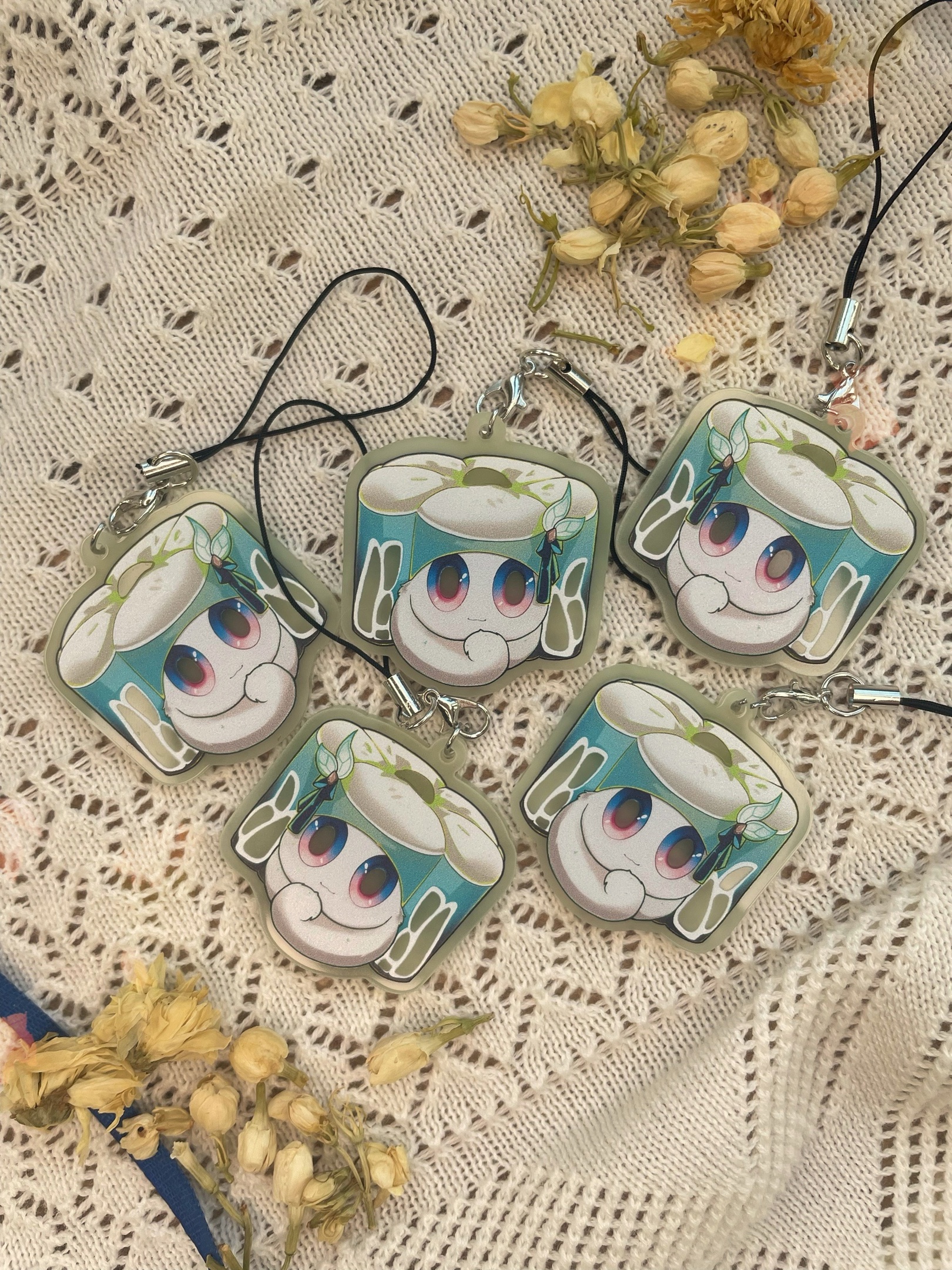 Светлячок котопуфик брелок 4см