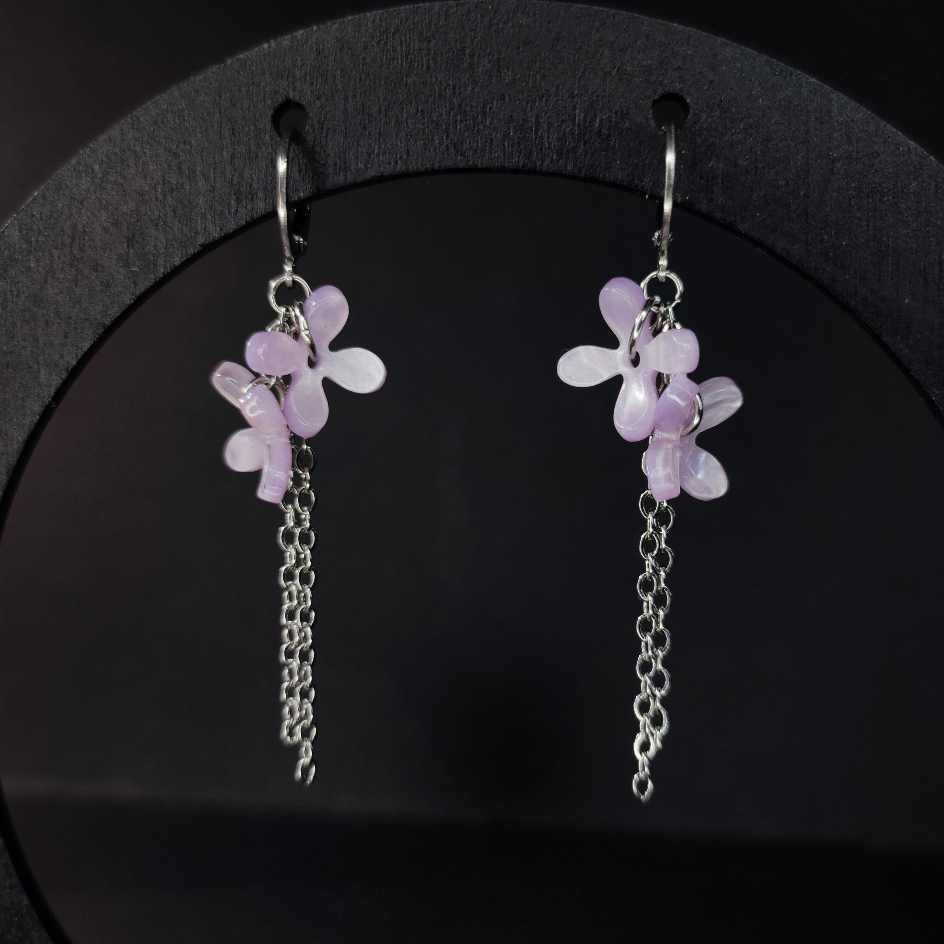 Серьги "Сирень" (нерж. сталь)