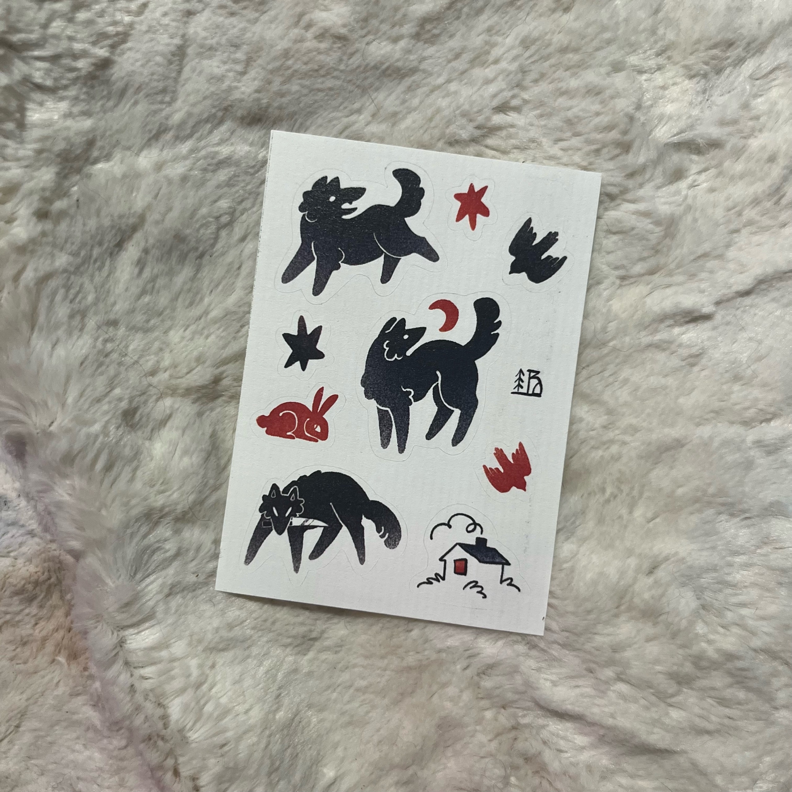 стикерпак А7 волчата