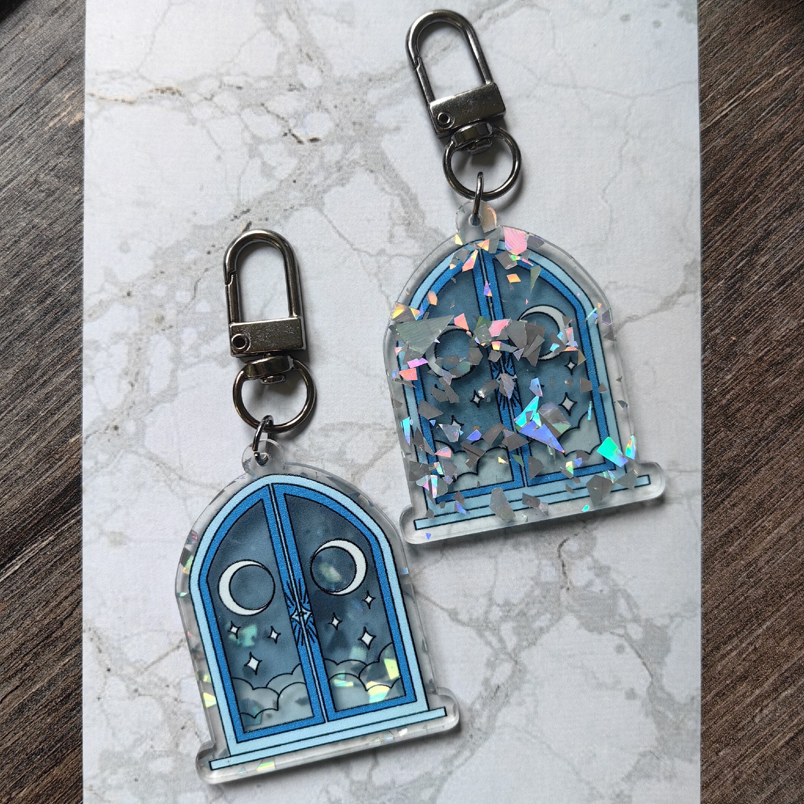 Брелок витраж Ночь