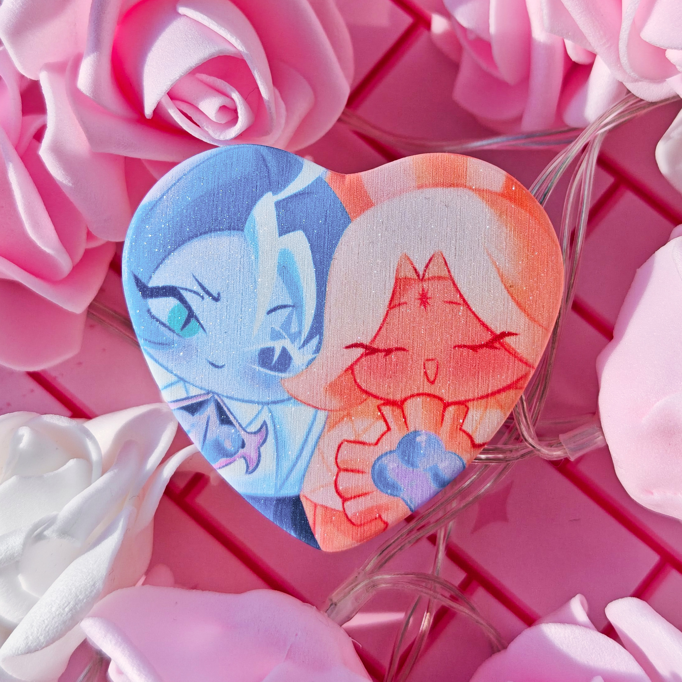 Значок-сердце Шадоу Милк и Пьюр Ванилла / Куки Ран