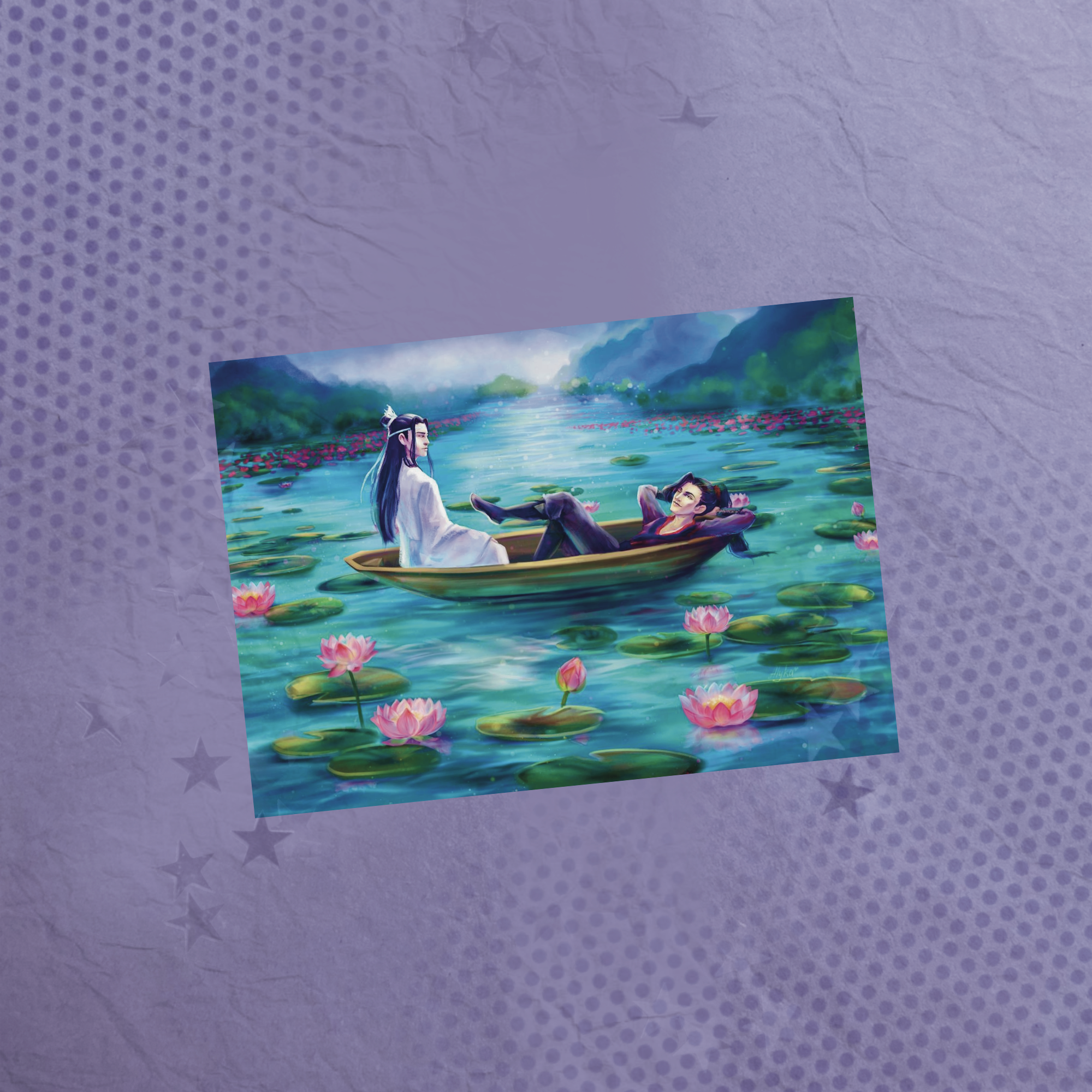 Открытка Вей и Лань