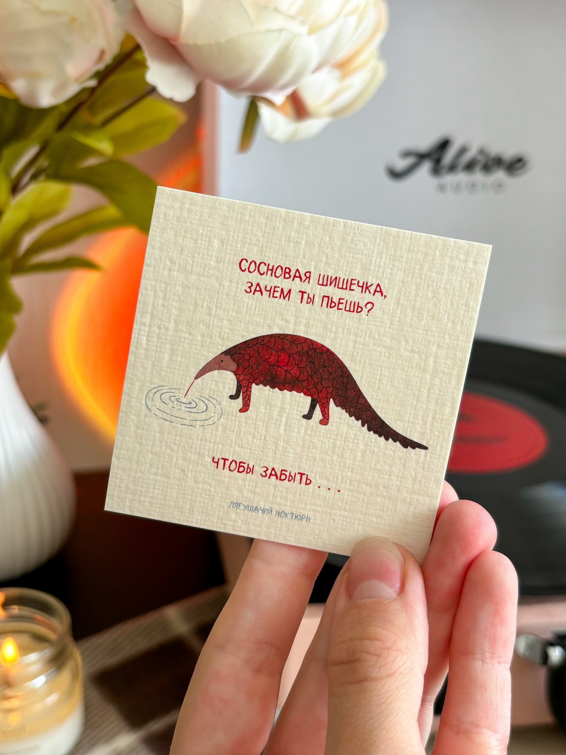 Открытка "Сосновая шишечка"