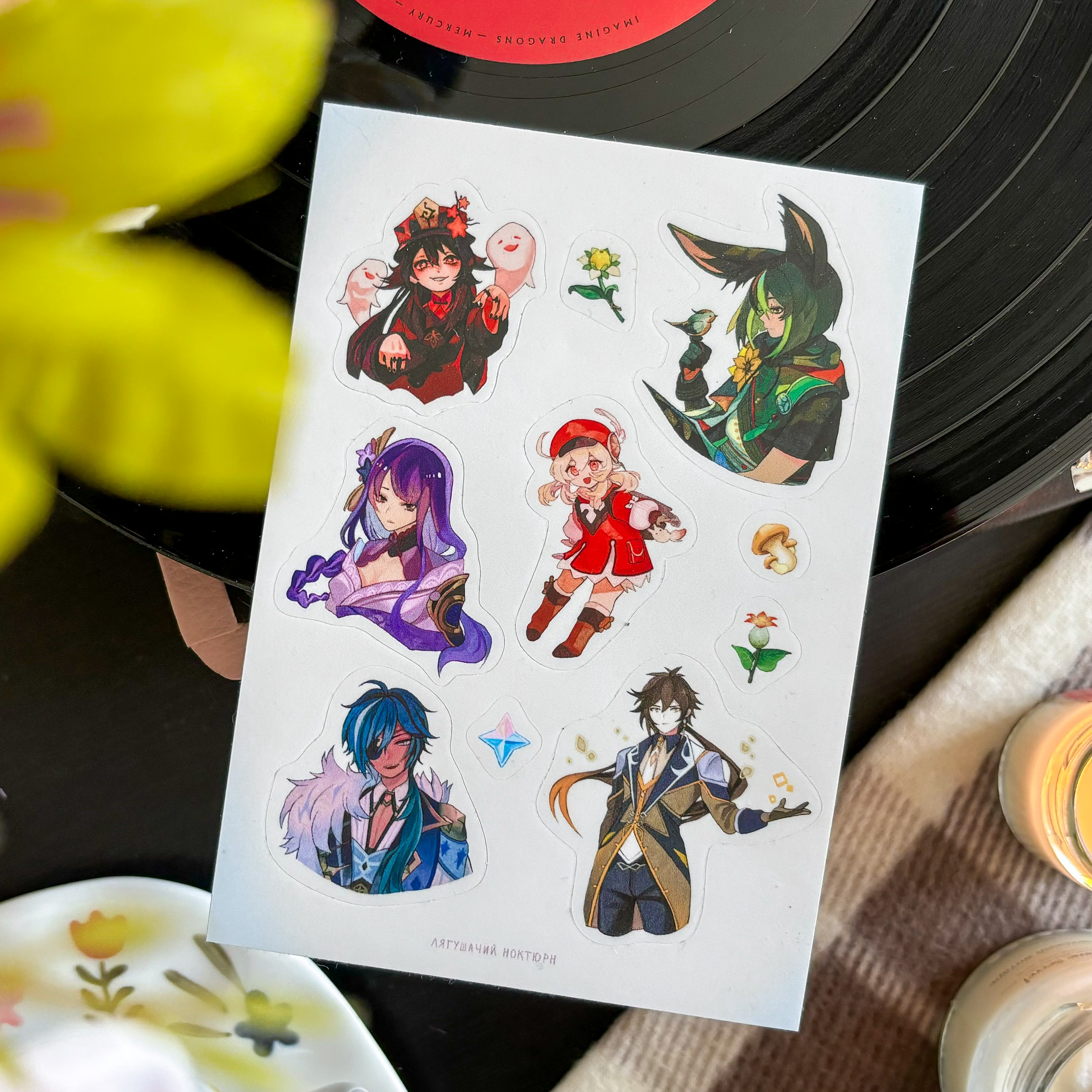 Стикеры "Геншин с грибком"