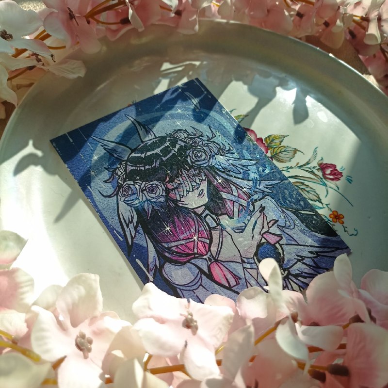 Принт Коломбина блестящий