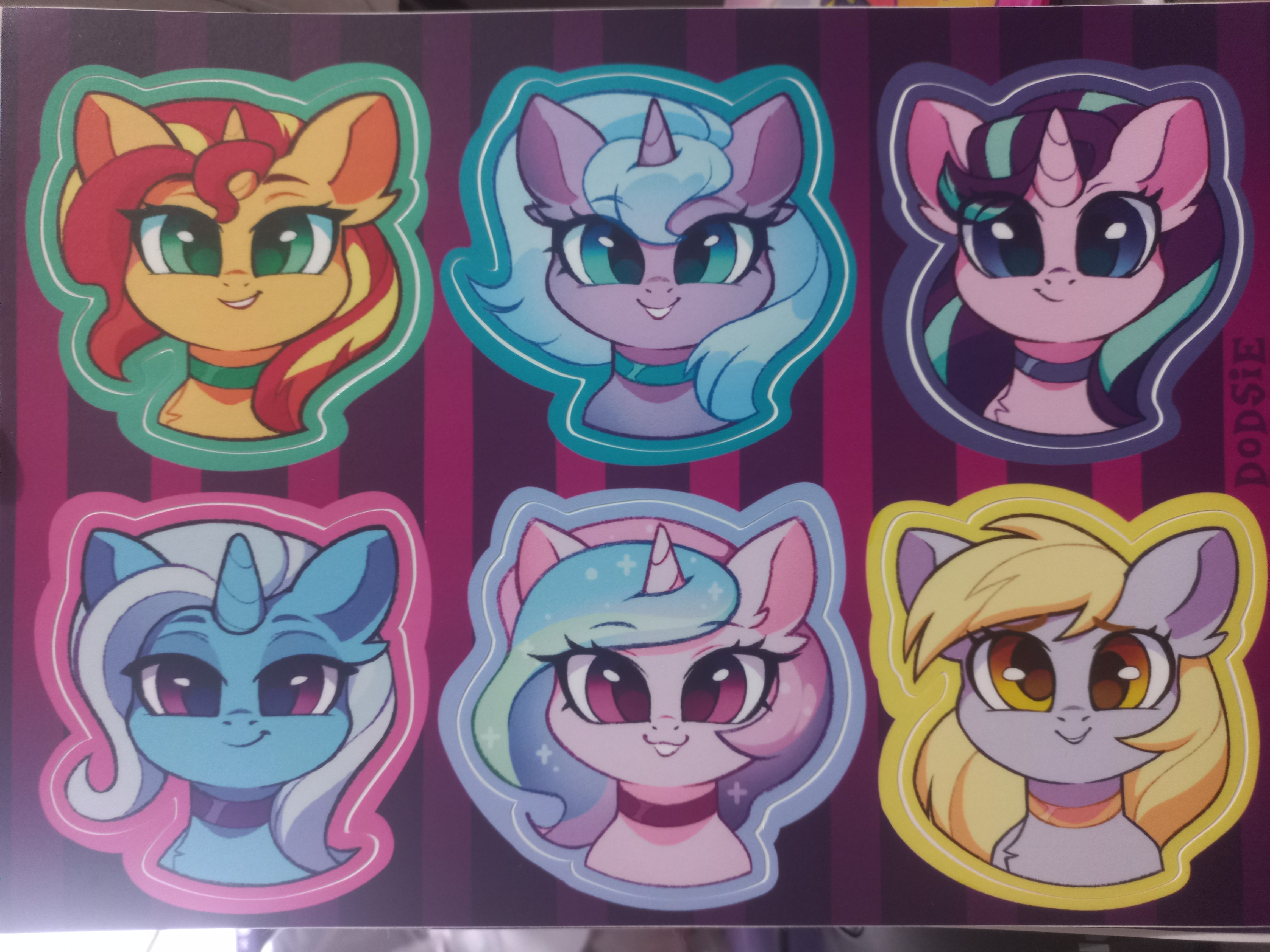 Стикерпак А5 Второстепенные пони Мордочки MLP