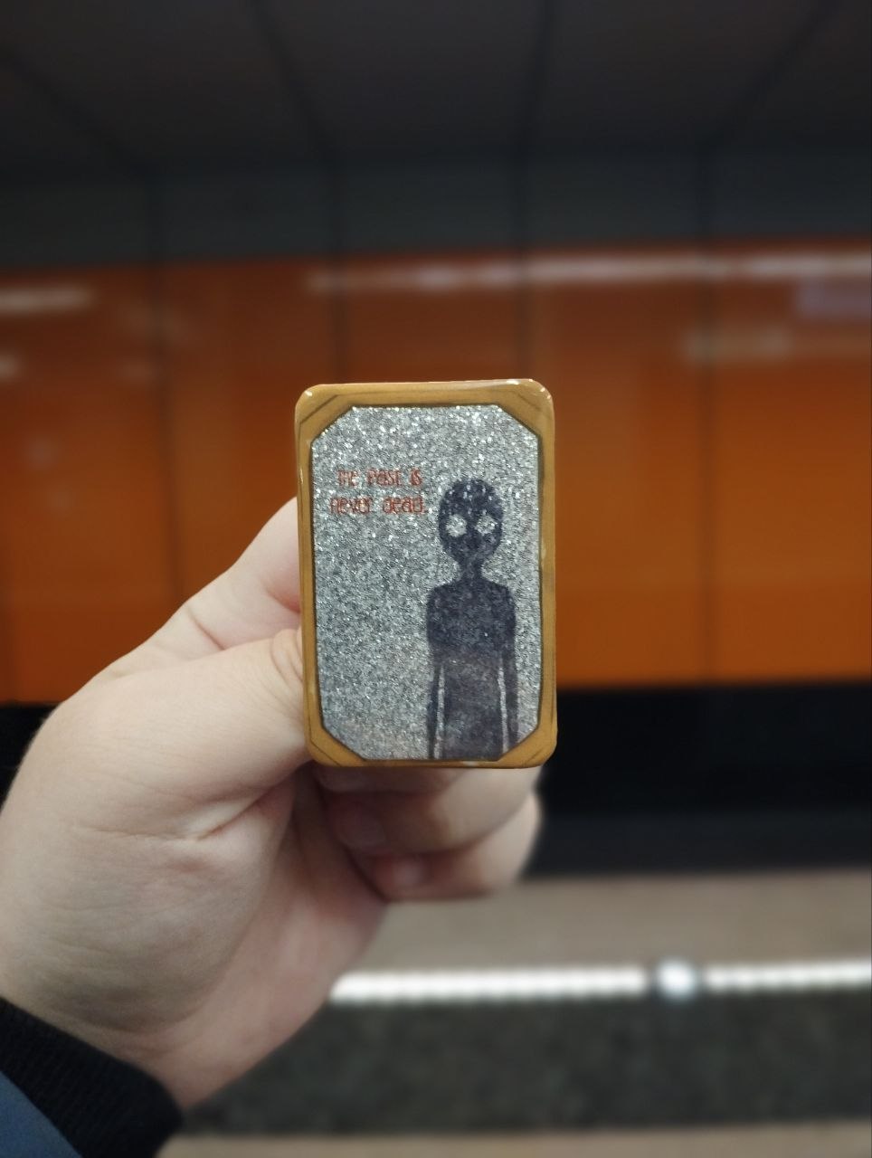 Значок 60х40 Душа блестки